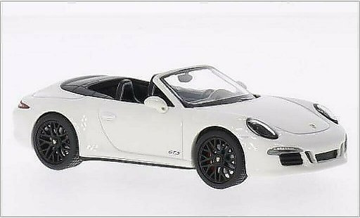 Porsche 911 GTS 1/43 Schuco Carrera Cabrio wit/zwart 2014 modelauto