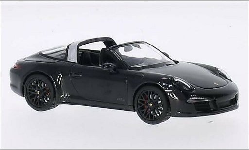 Porsche 911 Targa 1/43 Schuco 4 GTS metallic zwart modelauto