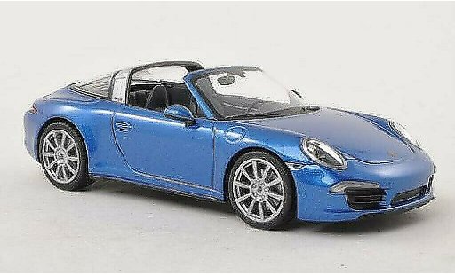 Porsche 911 Targa 1/43 Minichamps 4 blauw modelauto