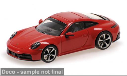 Modelauto Porsche 911 Carrera (992.2) rood 2025 1/64 Minichamps