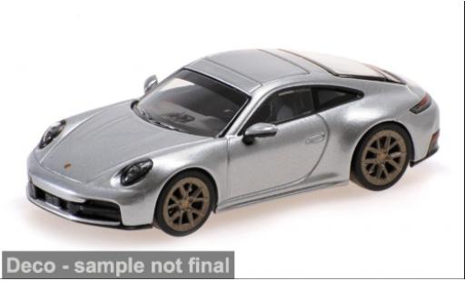 Modelauto Porsche 911 Carrera (992.2) grijs 2025 1/64 Minichamps