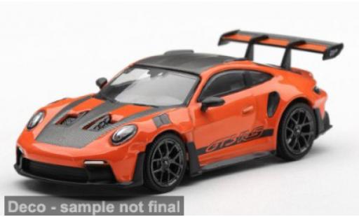 Modelauto Porsche 911 GT3 R S oranje/zwart 2024 1/64 Mini GT
