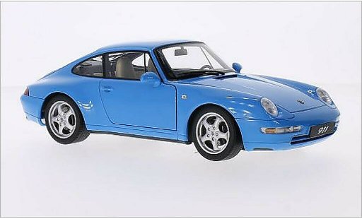 Porsche 911 Carrera 1/18 Autoart blauw 1995 modelauto