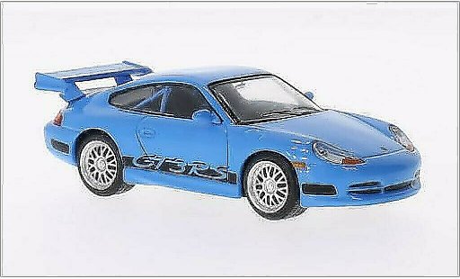 Porsche 911 GT3 1/43 Greenlight Carrera blauw/Dekor 2001 modelauto