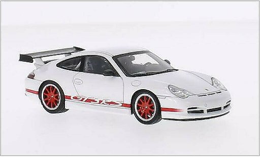 Porsche 911 GT3 1/43 Spark wit/rood modelauto