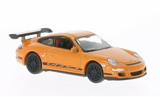 Porsche 911 GT3 1/87 Welly oranje modelauto