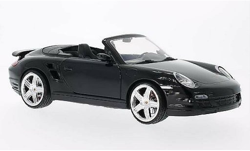 Porsche 911 Turbo 1/18 Motormax Cabriolet zwart modelauto