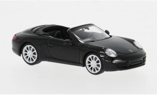Modelauto Porsche 911 Cabriolet zwart 2012 1/87 Minichamps
