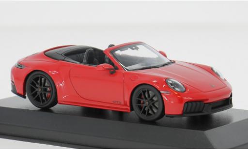 Modelauto Porsche 911 GTS Carrera Cabriolet rood 2024 1/43 Minichamps