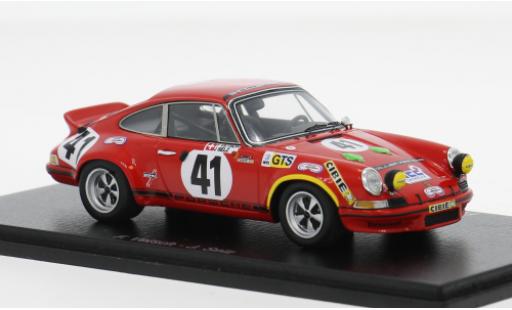 Modelauto Porsche 911 RSR Carrera 2.8 24h Le Mans 1973 #41 F.Vetsch/J.Selz 1/43 Spark