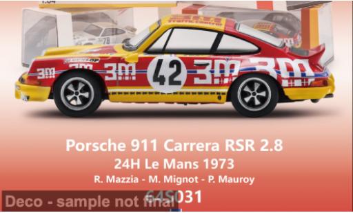 Modelauto Porsche 911 RSR Carrera 2.8 24h Le Mans 1973 #42 R.Mazzia/M.Mignot 1/64 Spark