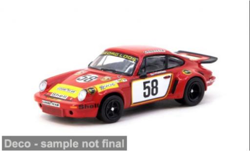 Modelauto Porsche 911 RSR Carrera 3.0 24h Le Mans 1975 Gelo Racing Team #58 J.Fitzpatrick/G.van Lennep 1/64 Tarmac Works