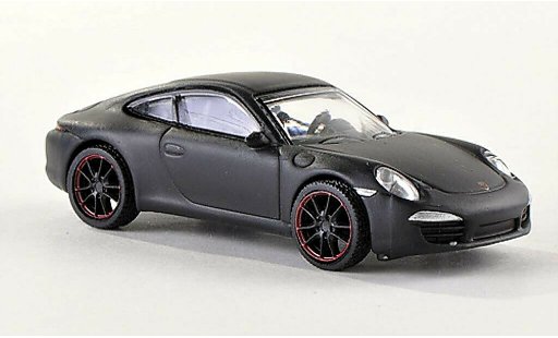 Porsche 911 S 1/87 Schuco Carrera mat-zwart modelauto