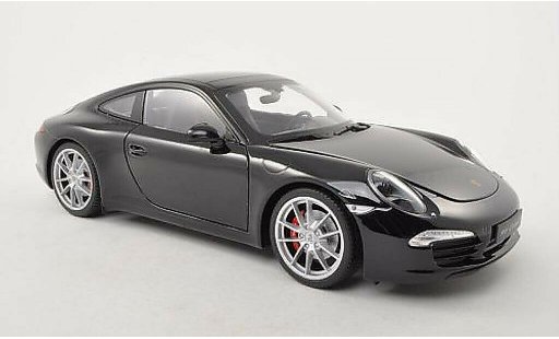 Porsche 911 S 1/18 Welly Carrera zwart modelauto