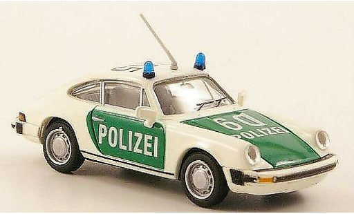 Porsche 911 Base 1/87 Brekina Coupe (G-Reihe) Politie wit/groen modelauto