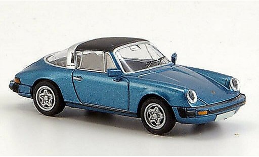 Porsche 911 Targa 1/87 Brekina G-Modell blauw abnehmbares dak modelauto