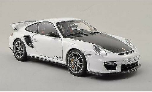 Porsche 911 GT2 1/18 Autoart wit/carbon 2010 modelauto