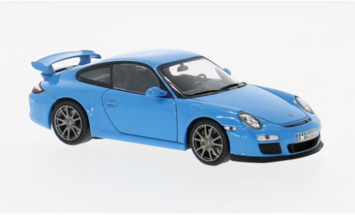 Modelauto Porsche 911 GT3 blauw 2009 Sport Auto Collection 1/43 Minichamps