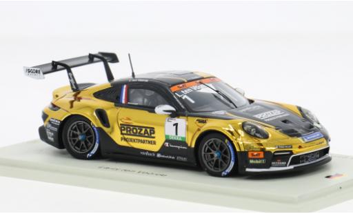 Modelauto Porsche 911 GT3 Carrera Cup Duitsland 2024 #1 L.ten Voorde 1/43 Spark