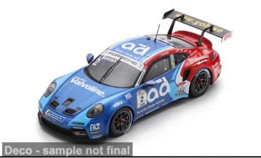 Modelauto Porsche 911 GT3 Carrera Cup Scandinavia 2024 #2 L.Sundahl 1/43 Spark