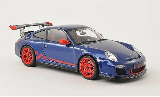 Porsche 911 GT3 1/18 Autoart 3.8 blauw/rood 2010 modelauto