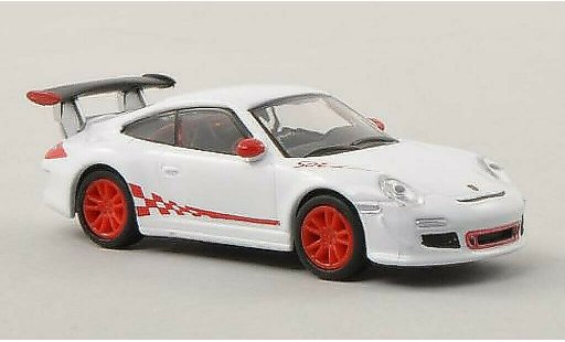 Porsche 911 GT3 1/87 Schuco wit/rood modelauto
