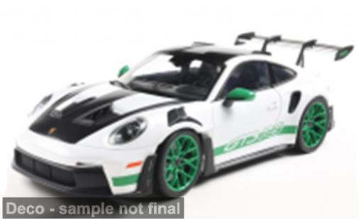 Modelauto Porsche 911 GT3 RS wit/groen 2024 1/18 Solido