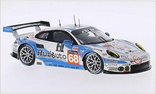 Porsche 911 GT3 R 1/43 Spark No.68 Team AAI HubAuto 24h Le Mans 2015 modelauto
