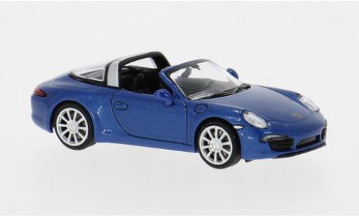 Modelauto Porsche 911 Targa blauw 1/87 Minichamps