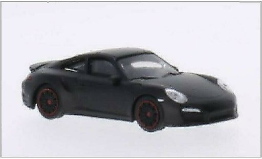 Porsche 911 Turbo 1/64 Schuco mat-zwart modelauto