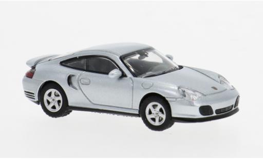 Modelauto Porsche 911 Turbo S grijs 1/87 Minichamps