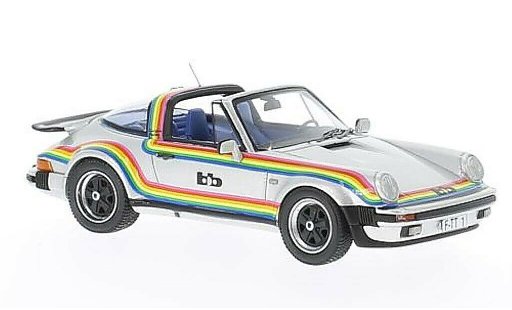 Porsche 911 Turbo 1/43 Neo Targa B&B Tuning grijs met Dekor 1982 modelauto