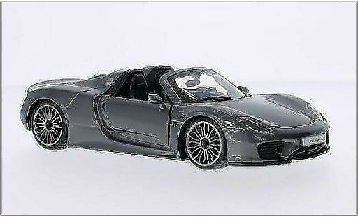 Porsche 918 Base 1/24 Burago Spyder metallic grijs modelauto