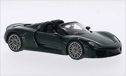Porsche 918 Base 1/43 Spark Spyder metallic groen 2014 modelauto