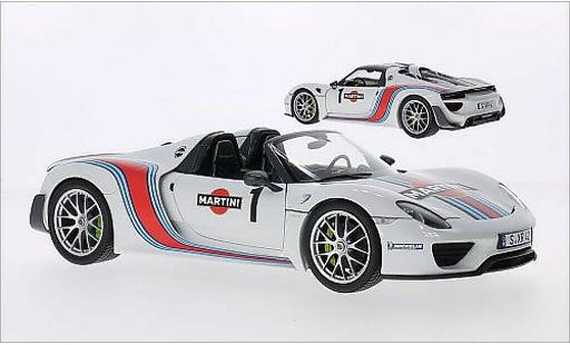 Porsche 918 Martini 1/18 Minichamps Spyder wit/Dekor 2013 modelauto