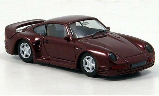 Porsche 959 Base 1/87 Herpa High Tech rood modelauto