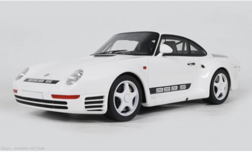 Modelauto Porsche 959 Base wit 1987 1/12 GT Spirit