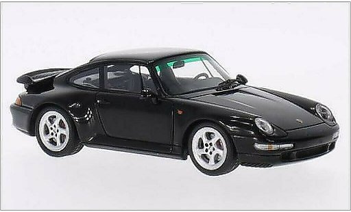 Porsche 911 Turbo S 1/43 Spark zwart 1996 modelauto