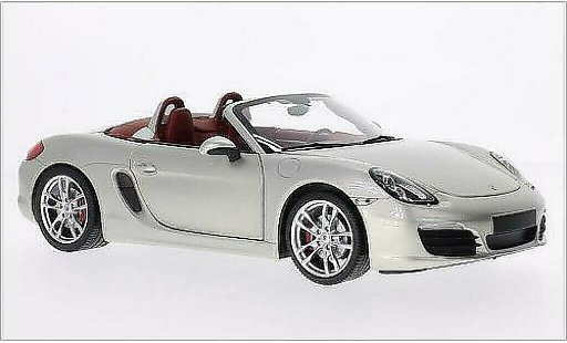 Porsche 718 S 1/18 Minichamps (981) metallic grijs 2012 modelauto