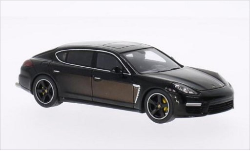 Porsche Panamera Base 1/43 Spark Exclusive Series zwart/bruin 2014 modelauto
