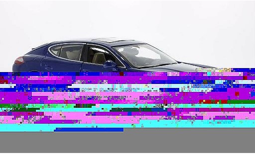 Porsche Panamera Turbo 1/18 Maisto blauw modelauto
