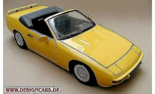 Porsche 924 Base 1/18 Minichamps cabriolet geel modelauto