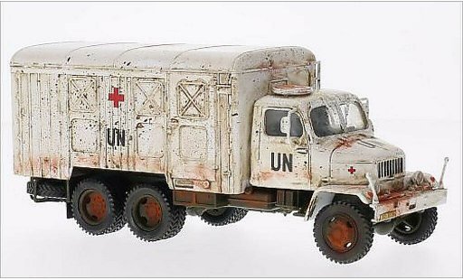 Praga V3S Base 1/43 Abrex wit UN (Skrinovy vuz) modelauto