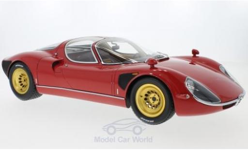Modelauto Alfa Romeo Tipo 33 stradale rood 1967 met goldenen Felgen 1/18 Premium ClassiXXs