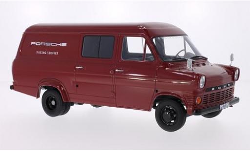 Modelauto Ford Transit Kastenwagen MKI bestelwagen Porsche Racing Service 1965 1/18 Premium ClassiXXs