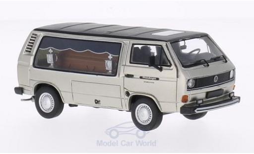 Modelauto Volkswagen T3 A bestelwagen grijs/mat-zwart Weinberger Schalksm&Atilde;&frac14;hle Bestattungswagen 1/43 Premium ClassiXXs