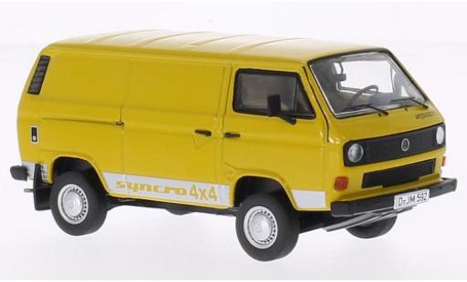 Modelauto Volkswagen T3 B bestelwagen geel Syncro (4x4 Schriftzug) 1/43 Premium ClassiXXs