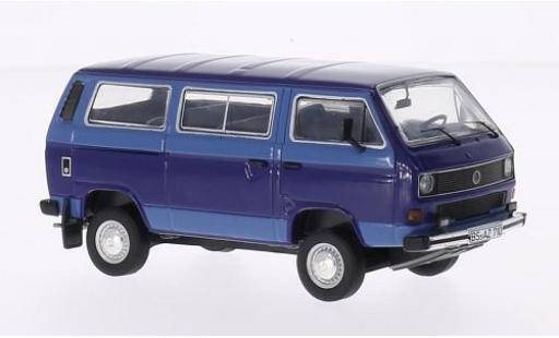Modelauto Volkswagen T3 B Syncro Bus blauw/blauw 1/43 Premium ClassiXXs