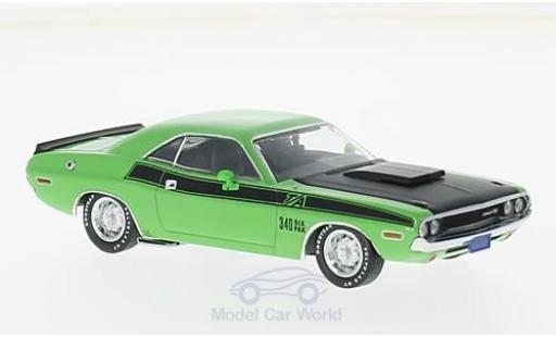 Modelauto Dodge Challenger 1970 T/A groen/zwart 1/43 Premium X