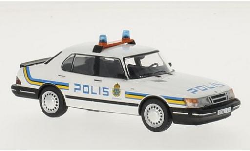 Modelauto Saab 900 i Stockholm Polis 1987 1/43 Premium X